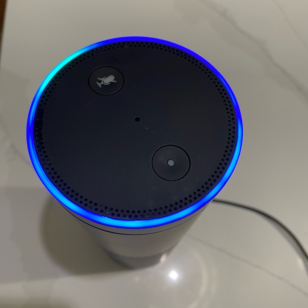 Amazon Smart Speaker with Blue LED Ring